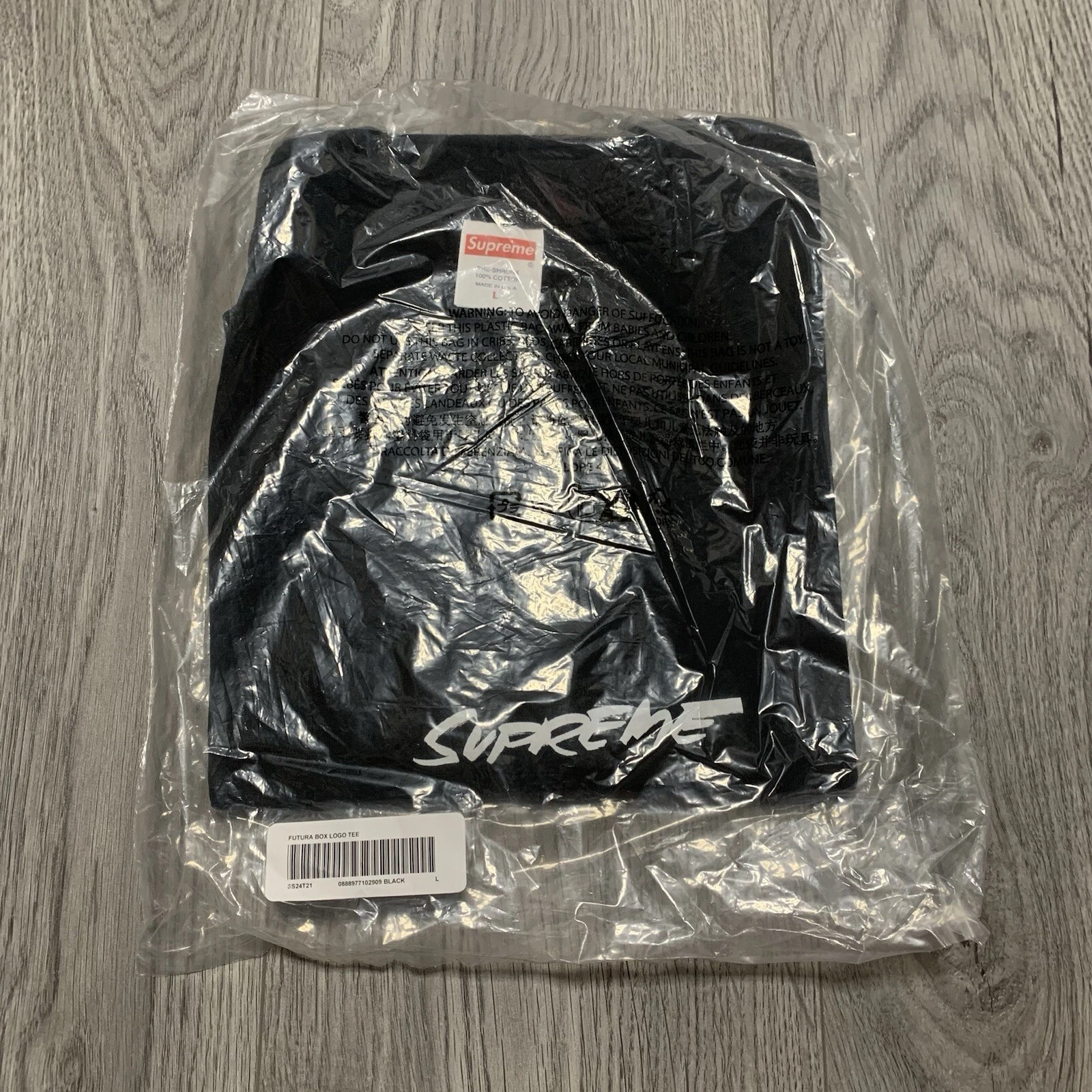 Tee shirt noir Supreme Large Futura Box Logo 2024