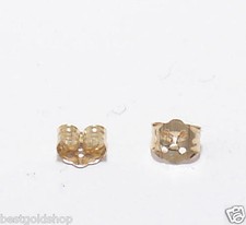 14KT YELLOW GOLD PUSH ON SCREW OFF EARRINGS REPLACEMENT BACKS BACKINGS