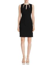 EUC Elie Tahari Jerma black cut out  sleeveless black Sheath Dress womens 6