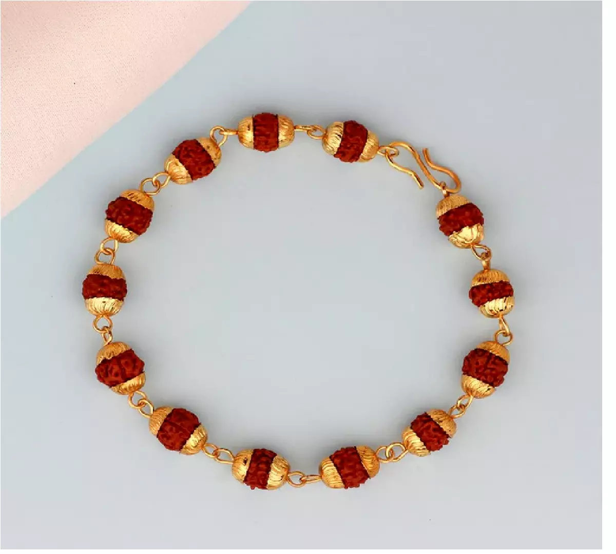 Gold Plated Prime Rudraksha Bracelet For Men – Japam