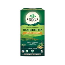 25 sachets de thé bio India Tulsi thé vert citron gingembre
