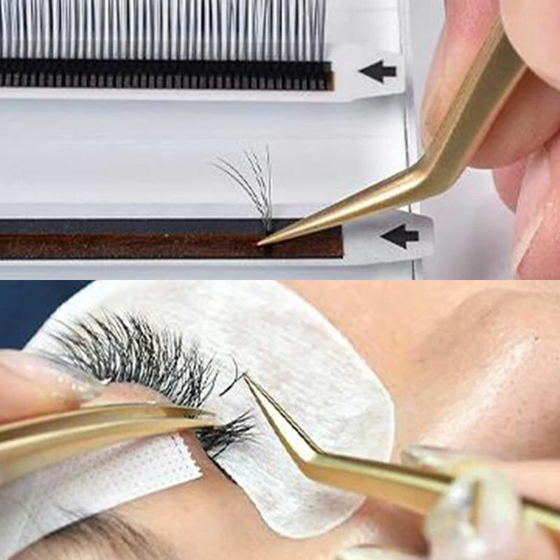 Eyelash Tweezers False Lash Extension Picking Grafting Clip Nipper Makeup To✔ - Image 3 of 4