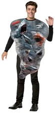 Túnica de una pieza Sharknado Tornado adulto disfraz de Halloween semana del tiburón hazte real