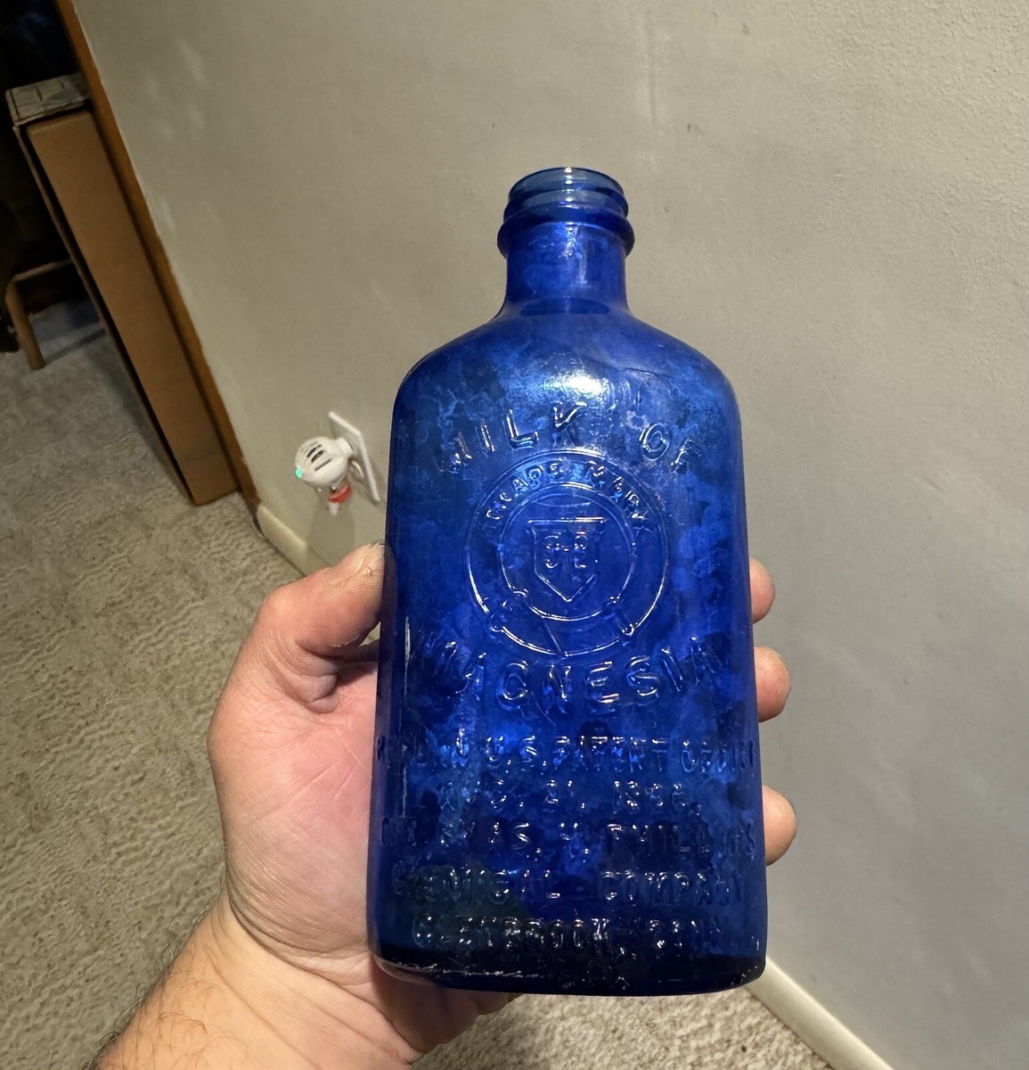 Nice Blue Phillips Milk Of Magnesia Medicine Bottle Glenbrook CT
