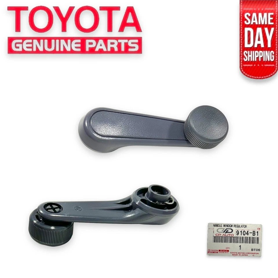 NUEVO 96 - 98 TOYOTA T100 IZQUIERDA DERECHA PUERTA VENTANA MANIVELA MANIVELA CONJUNTO LUNA NIEBLA OEM Foto 4 de 4