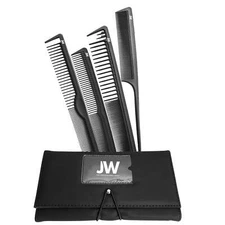 JW 4 Piece Carbon Comb Set with Case