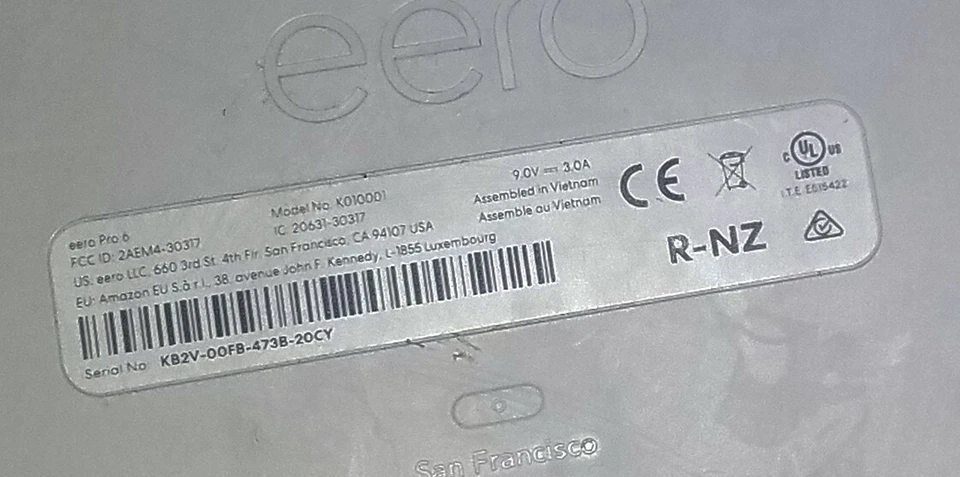 Eero Pro B010001 n AC Tri-Band Mesh Router White - Image 3 of 4