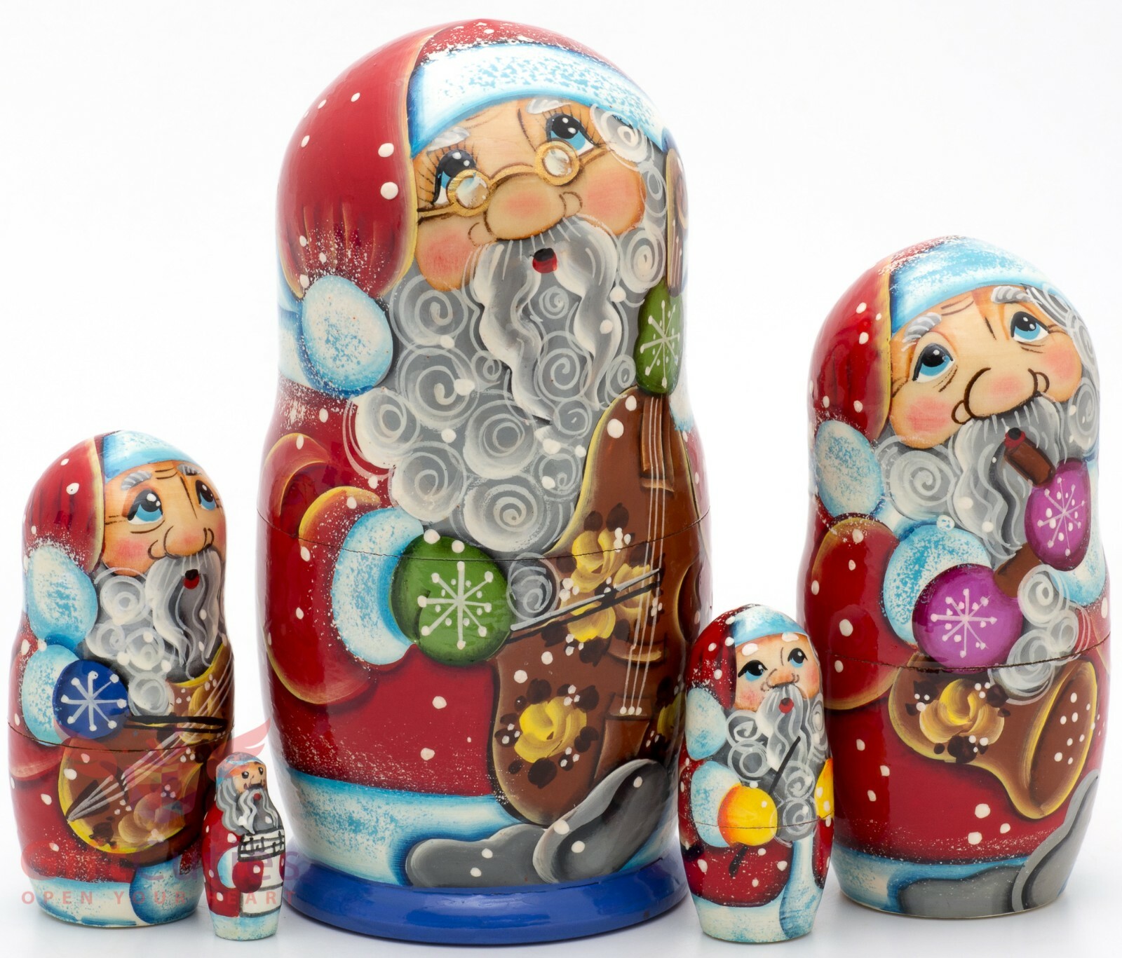 christmas matryoshka dolls