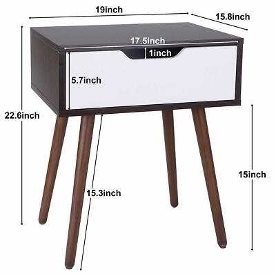 Decoration Side End Table with Drawer Saving Space Storage Bedroom