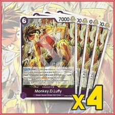 ONE PIECE TCG: MONKEY.D.LUFFY x4 Dash Pack Kingdoms of Intrigue OP04🔥