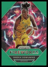 2021 Panini Prizm WNBA Fireworks Green #17 Nneka Ogwumike Los Angeles Sparks