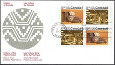 🍁Canada   #571a    PACIFIC COAST INDIANS     Brand New  1974  Block Cover Issue
