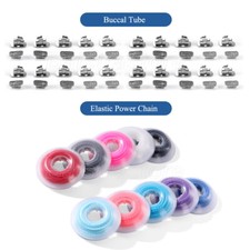 Dental Orthodontic Elastic Power Chain / 20Pc Roth/MBT 0.018 /0.022 Buccal Tube