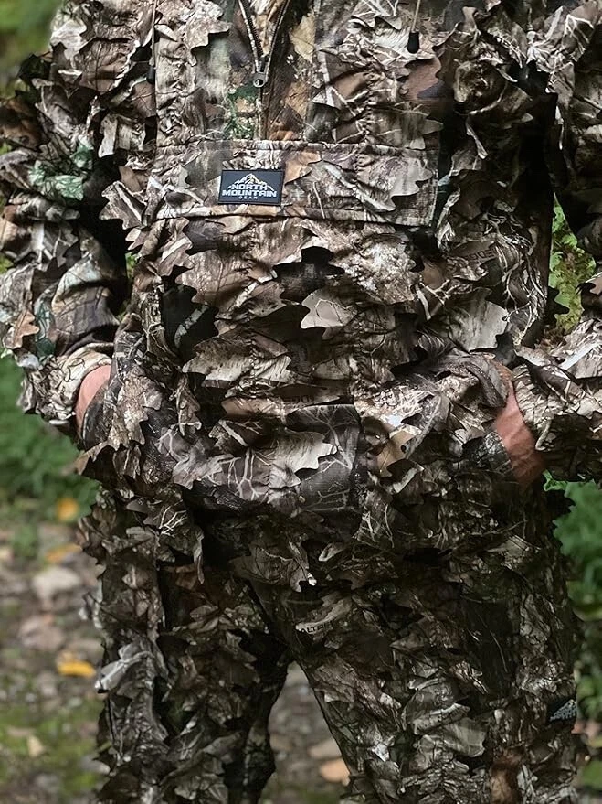 North Mountain Gear Hooded Leafy 1/2 Zip Jacket Realtree Edge 3X/4X  Free Gloves - Image 3 of 4