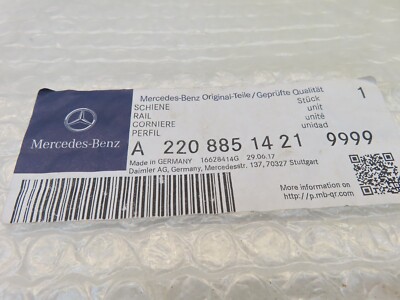 Mercedes Benz 220-885-14-21-9999 Front bumper Trim Rail Right RH