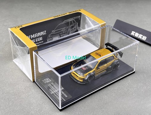 BN DCM 1:64 Gold CIVIC Kevmannz GT EG6 Long Widebody Model Diecast Metal Car - Afbeelding 10 van 10