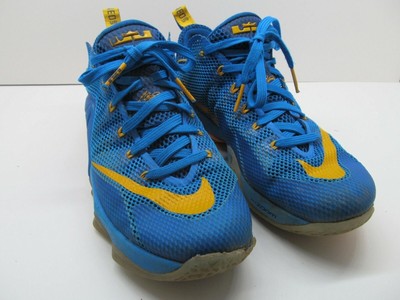lebron shoes blue and yellow
