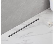 SUBMARINE Linear Shower Drain 24 Inch, Ultra-Narrow Stainless Stl Linear Drain,