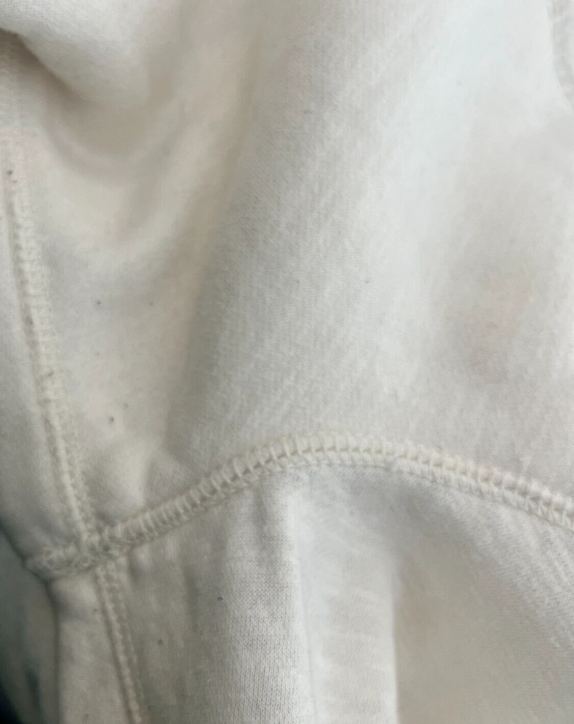 OFF WHITE Felpa con cappuccio Eddie Bauer donna XS panna full zip ricamata foderata sherpa