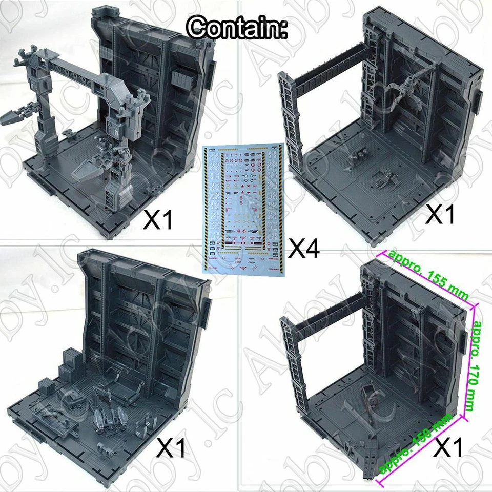 4x MECHANICAL CHAIN ACTION BASE Machine Nest for RE MG 1/100 Model Figure+Decals - Image 2 of 4