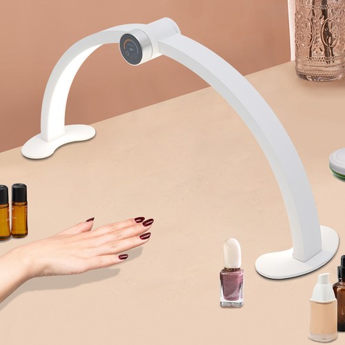 Lámpara LED de media luna 36W brillo ajustable salón belleza escritorio arte en uñas - Imagen 14 de 14