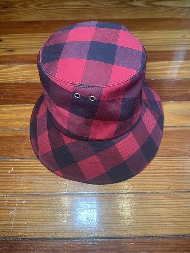 dior red buffalo check bucket hat | eBay