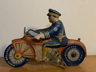 Early Larger Size Marx Windup Police "Rookie COP" Motorcycle Works AA-75