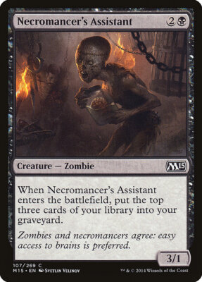 MTG Magic the Gathering Necromancer's Assistant (107/298) Magic 2015 NM