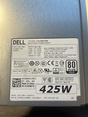 Dell Precision T5810 425W Power Supply AC425EF-02 | eBay