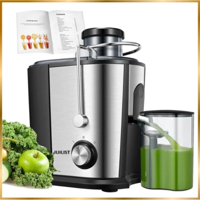 JUILIST CENTRIFUGA ESTRATTORE DI SUCCO PER FRUTTA E VERDURA 600w POLPA LAME ACCIAIO
