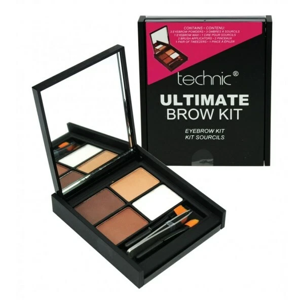 Technic Ultimate Brow Kit Set Eyebrow Makeup - Powder - Wax - Brush - Tweezers - Image 4 of 4