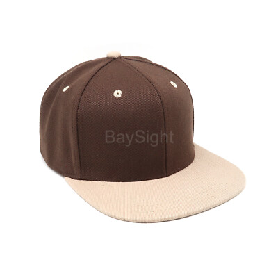 Baseball Cap Plain Snapback Adjustable One Size Trucker Blank Hat Flat Brim