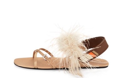 prada feather sandals
