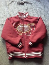 Kids Headquarters Size 5 Unisex Boys red Football Jacket lettermans style VGC