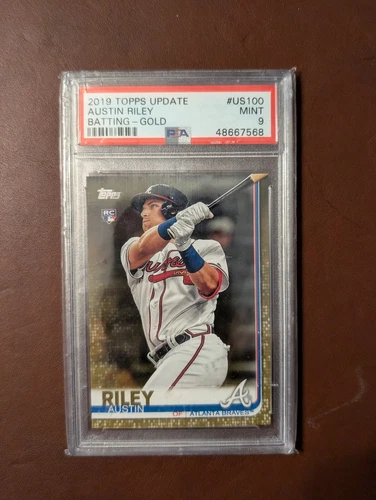 2019 Austin Riley Topps Update Gold #us100 Braves Rookie RC PSA 9