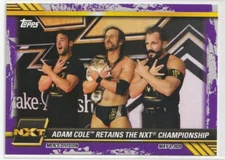 2021 Topps WWE NXT Purple #22 Adam Cole Retains the NXT Championship