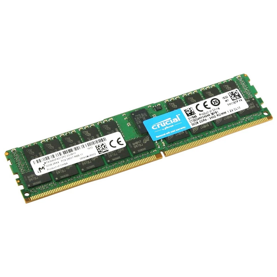 New Crucial 32GB DDR4 2400MHz PC4-19200 ECC Registered Memory Ram CT32G4RFD424A - Image 3 of 4