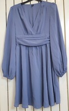 SHEIN Womens Short Pastel Blue Ruffle Flowy Elasticated Dress Size Medium  BNWOT