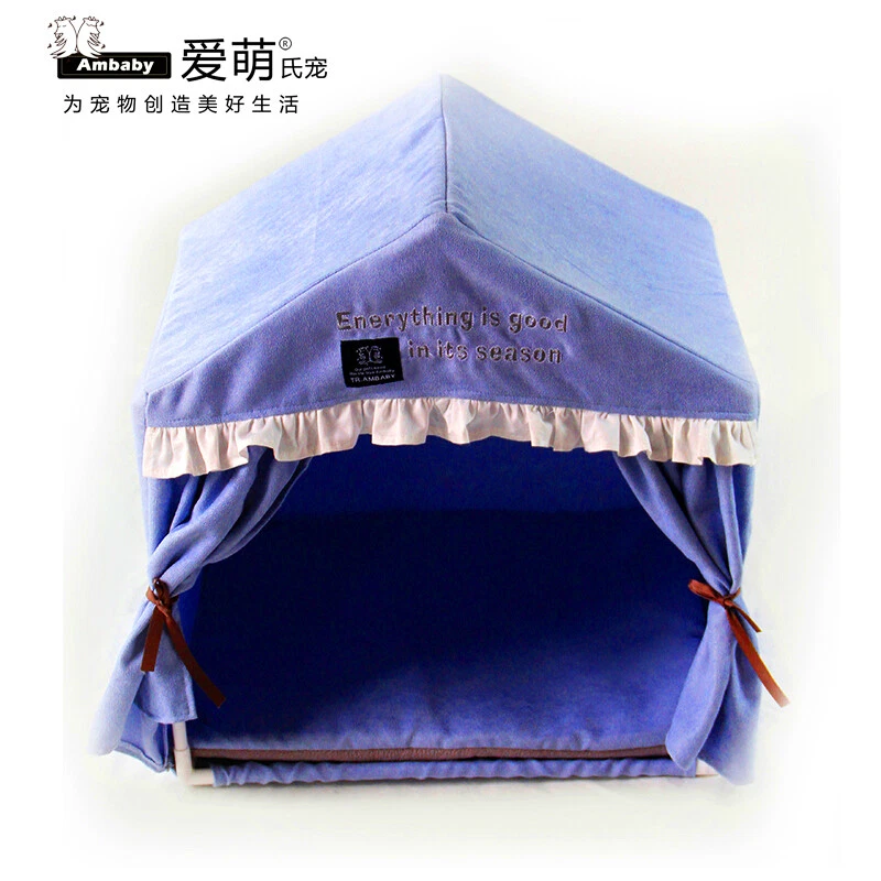 Tienda de campaña Ambaby para mascotas perros 2 cojines cama para perros desmontable estable cachorro perrera casa cama Foto 3 de 4