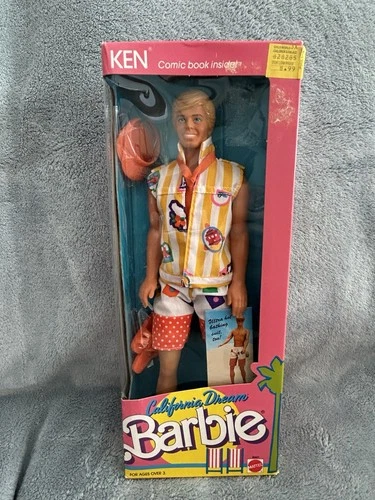 Mattel California Dream Ken Doll 1987 #4441  NRFB Barbie line