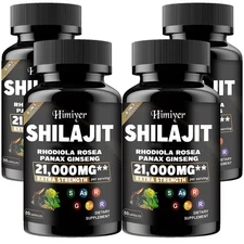 4 bottles of HIMIYER Himalayan Asphalt and Ginseng Energy Supplement