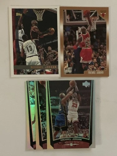 Michael Jordan 1997/98 and 1998/99 Topps + 1998/99 UD Singles 7 Cards Nice