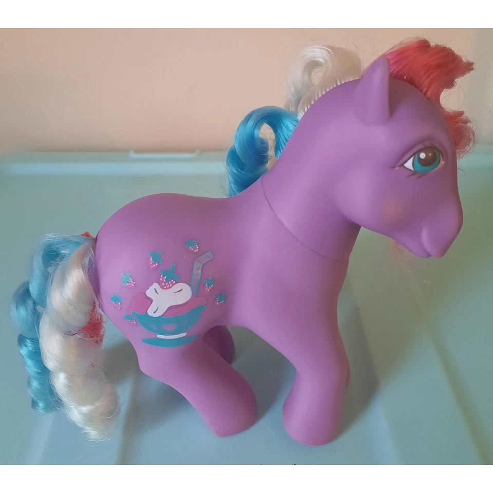 Cucharadas de fresa G1 My Little Pony de colección soda sippin casi nuevas Hasbro MLP raras difíciles de encontrar Foto 2 de 4