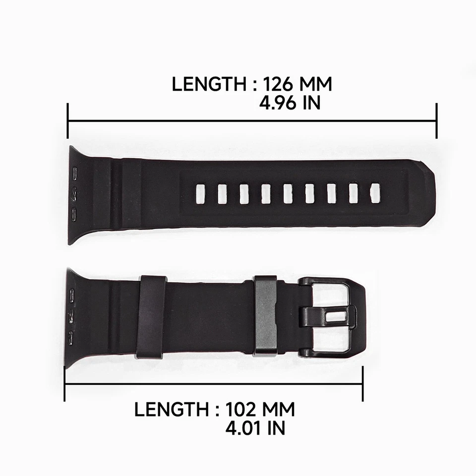 Silicone Sport Strap+Metal Case For Apple Watch Ultra3 11 10 9 8 7 SE 49/46/45mm - Image 3 of 4