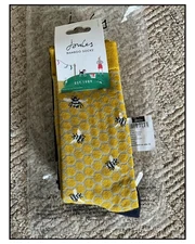 Joules - Women’s 3Pk x Bamboo Socks - Gold BEE - New - Factory Sealed.
