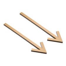 6.3" Self Adhesive Arrow Signal, 2 Pieces Acrylic Directional Sticker, Gold