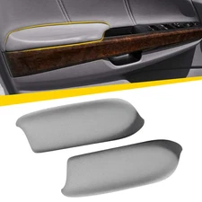 Fits 2008-2012 Honda Accord Gray Leather Front Pair Door 4 Panels Cover Armrest