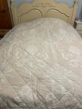 Laura Ashley Josette Bedspread Pale Grey & White 74" x 80"