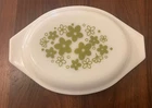 Vintage Pyrex Casserole Dish Crazy Daisy Lid Only Spring Blossom Green VTG 1970s