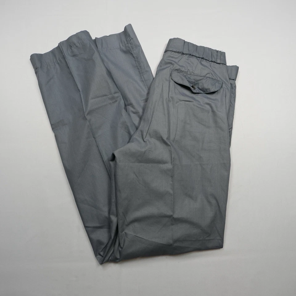 Vintage Bugle Boy Parachute Countdown Pants Sz 28M fits 28x31 Gray Zippers 80s - Image 2 of 4